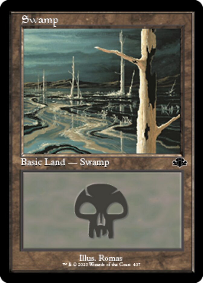 Swamp (407) (Retro) [Dominaria Remastered] | The Time Vault CA