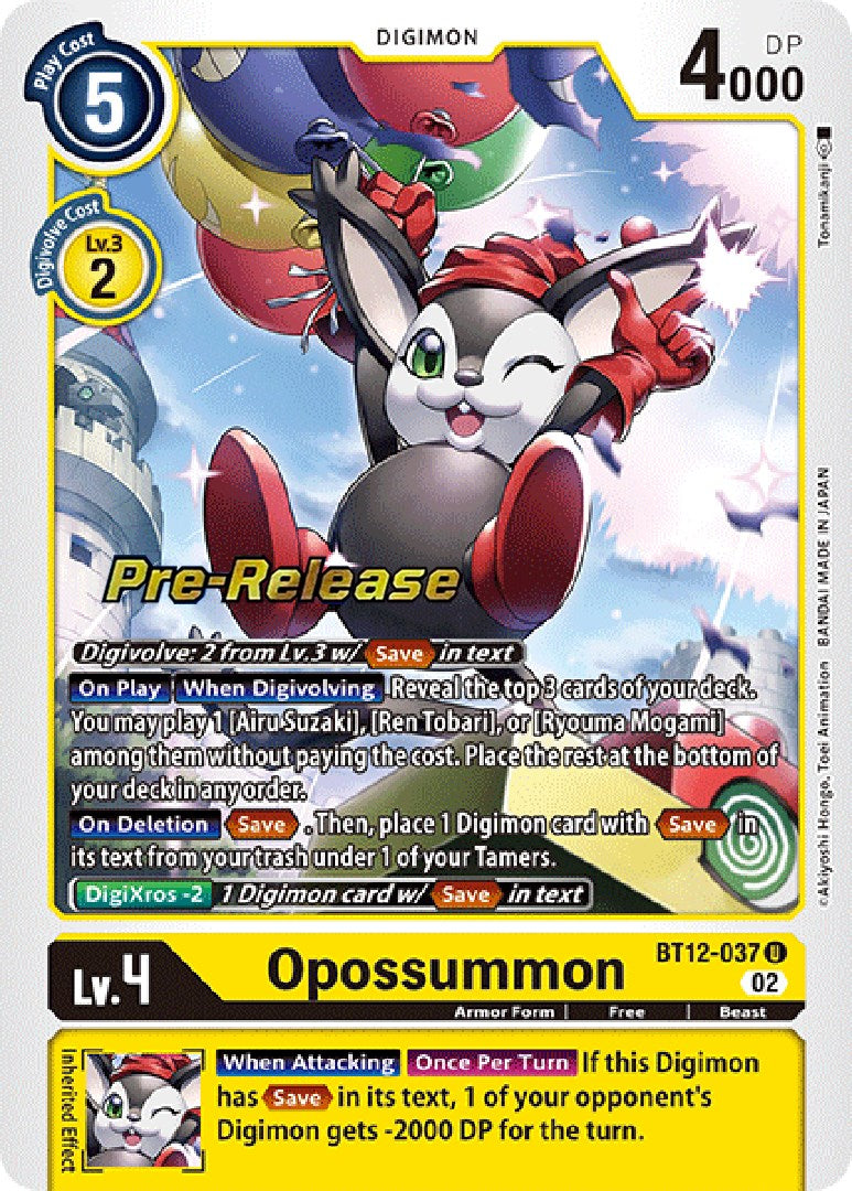 Opossummon [BT12-037] [Across Time Pre-Release Cards] | The Time Vault CA