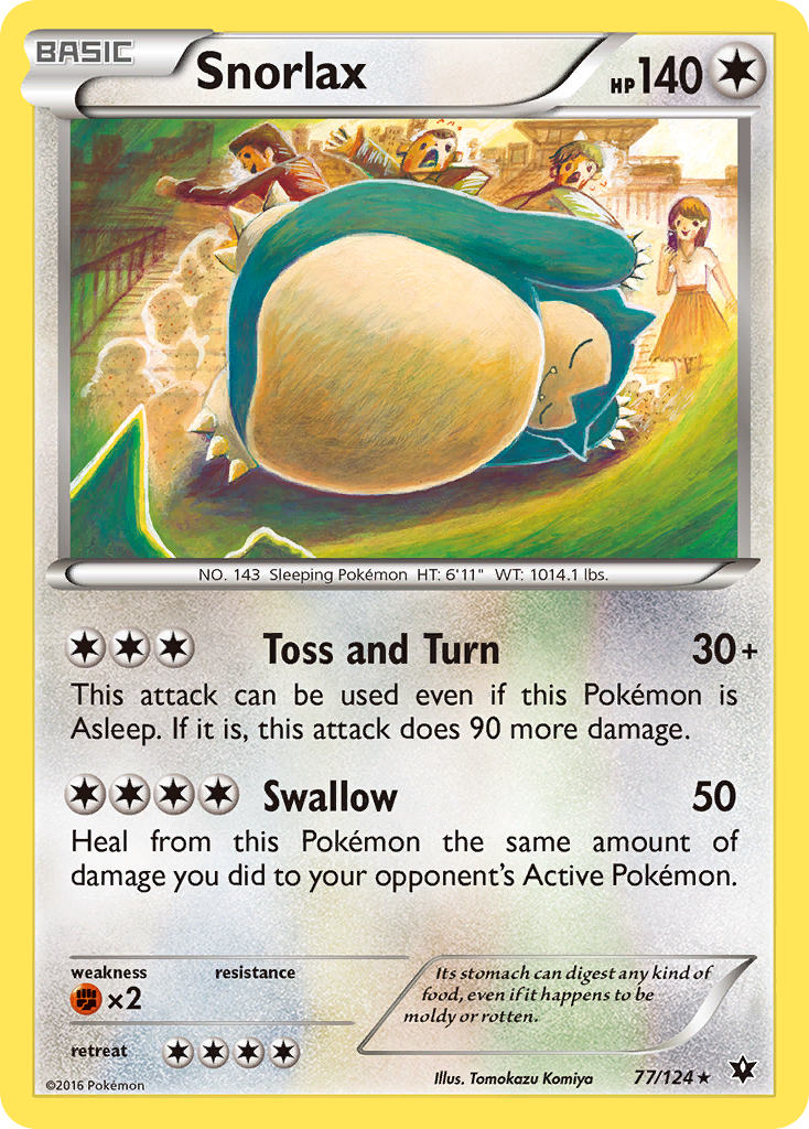 Snorlax (77/124) [XY: Fates Collide] | The Time Vault CA