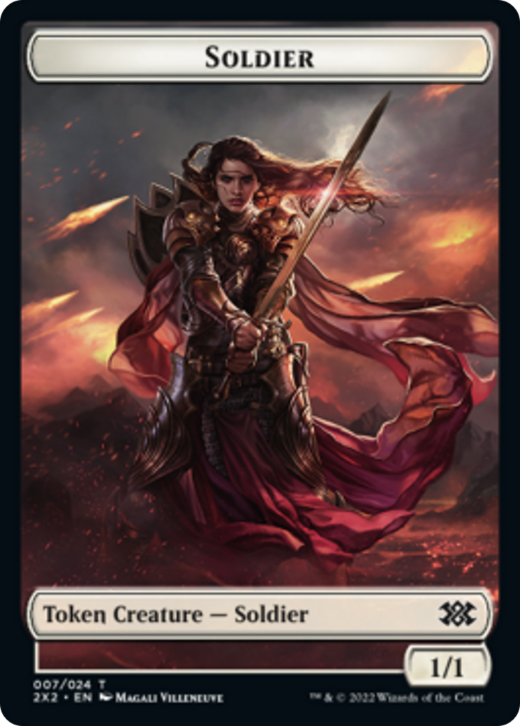 Faerie Rogue // Soldier Double-sided Token [Double Masters 2022 Tokens] | The Time Vault CA