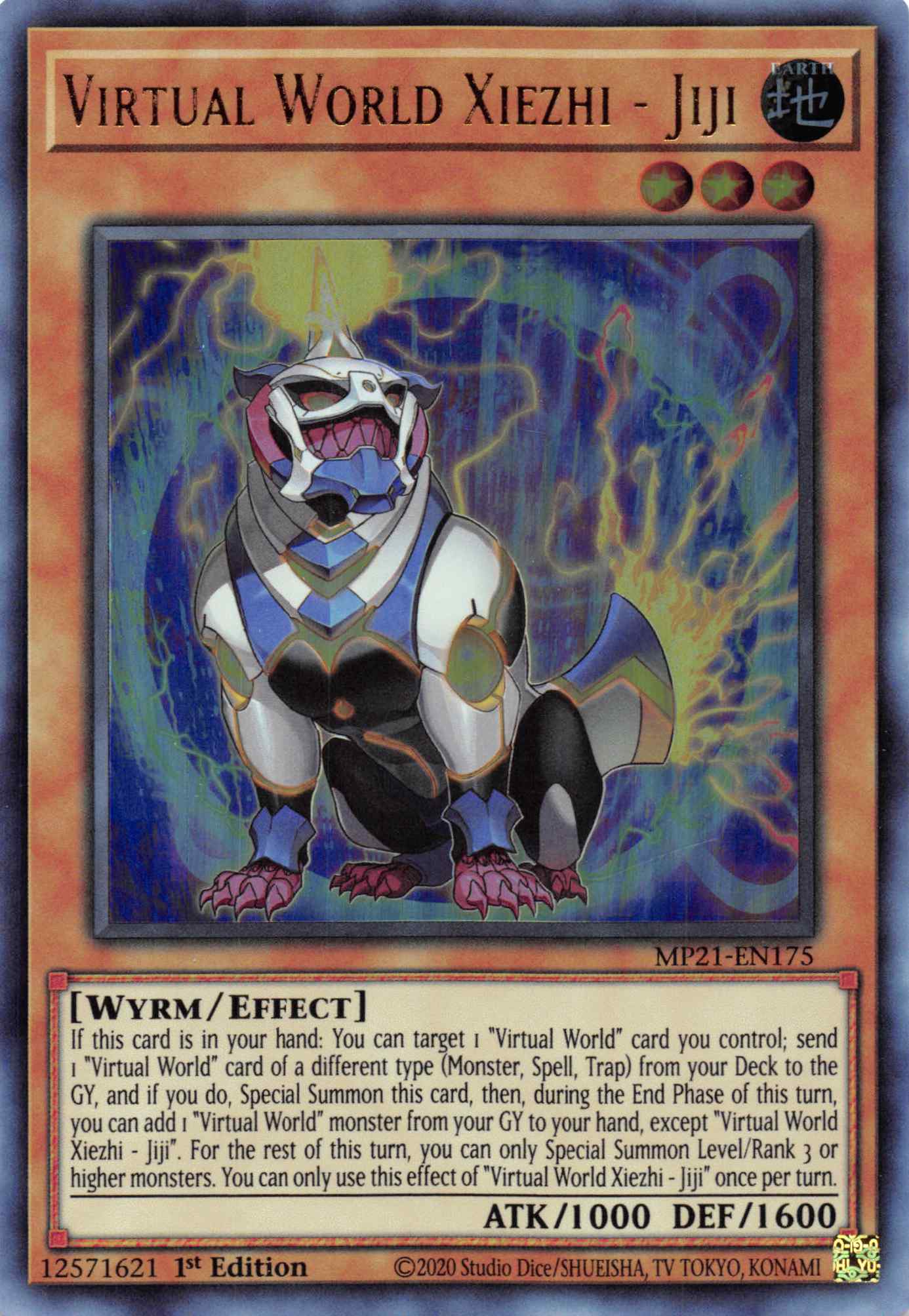 Virtual World Xiezhi - Jiji [MP21-EN175] Ultra Rare | The Time Vault CA