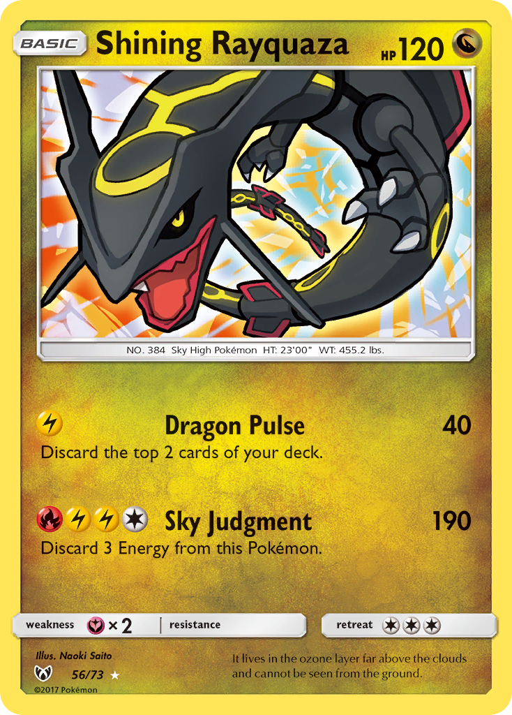 Shining Rayquaza (56/73) [Sun & Moon: Shining Legends] | The Time Vault CA