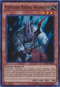 Fiendish Rhino Warrior [OP02-EN005] Super Rare | The Time Vault CA