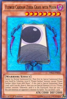 Flower Cardian Zebra Grass with Moon [DRL3-EN036] Ultra Rare | The Time Vault CA