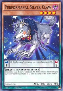 Performapal Silver Claw [MP16-EN101] Common | The Time Vault CA