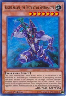 Buster Blader, the Destruction Swordmaster [MP16-EN189] Ultra Rare | The Time Vault CA