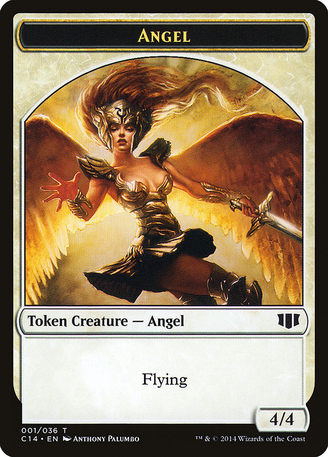 Angel // Cat Double-sided Token [Commander 2014 Tokens] | The Time Vault CA