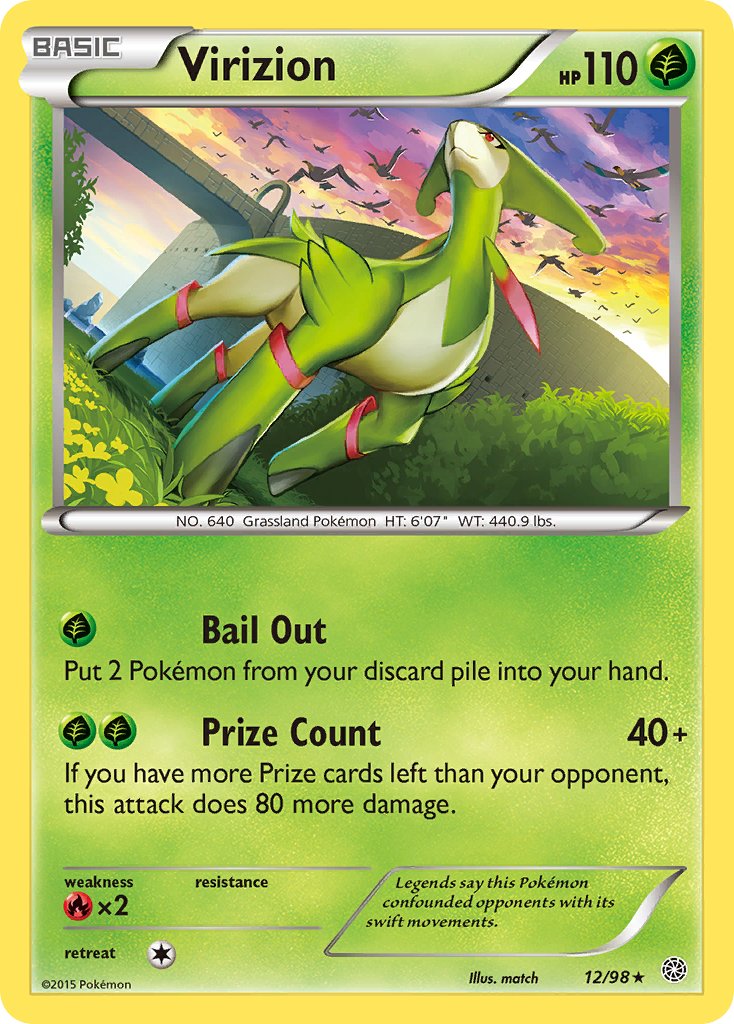 Virizion (12/98) (Theme Deck Exclusive) [XY: Ancient Origins] | The Time Vault CA