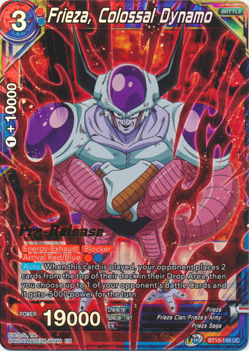 Frieza, Colossal Dynamo (BT10-149) [Rise of the Unison Warrior Prerelease Promos] | The Time Vault CA