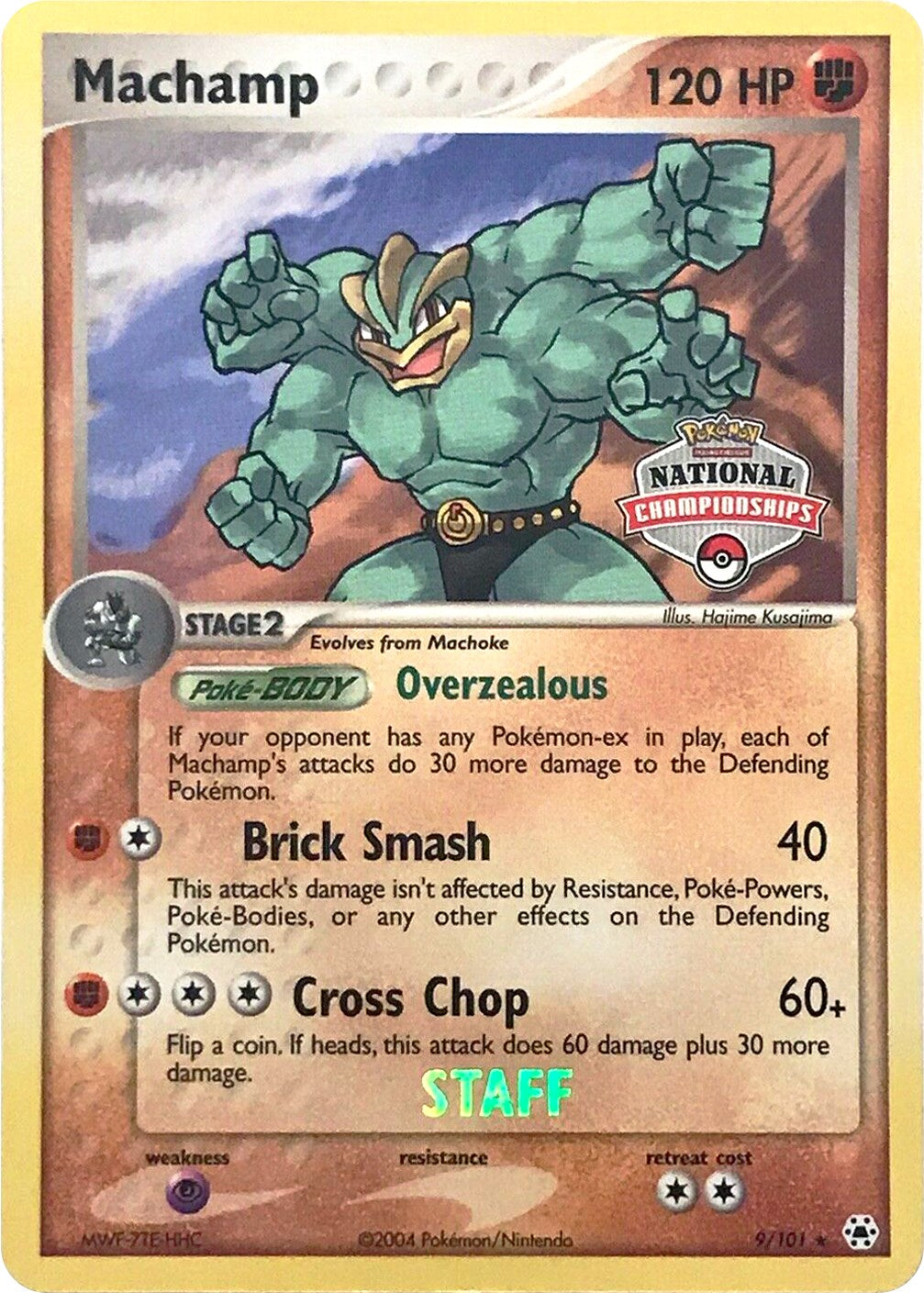 Machamp (9/101) (National Championships Promo) (Staff) [EX: Hidden Legends] | The Time Vault CA