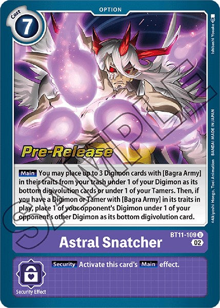 Astral Snatcher [BT11-109] [Dimensional Phase Pre-Release Promos] | The Time Vault CA