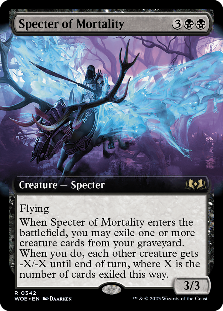Specter of Mortality (Extended Art) [Wilds of Eldraine] | The Time Vault CA