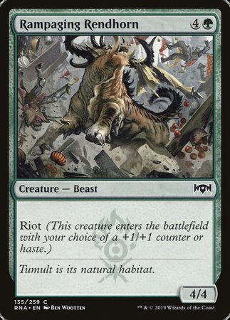 Rampaging Rendhorn [Ravnica Allegiance] | The Time Vault CA