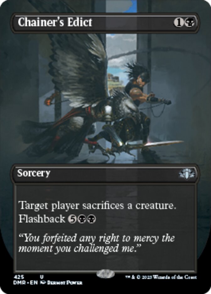 Chainer's Edict (Borderless Alternate Art) [Dominaria Remastered] | The Time Vault CA