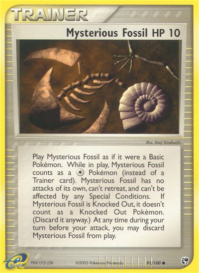 Mysterious Fossil (91/100) [EX: Sandstorm] | The Time Vault CA