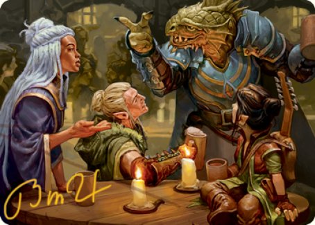 You Meet in a Tavern Art Card (Gold-Stamped Signature) [Dungeons & Dragons: Adventures in the Forgotten Realms Art Series] | The Time Vault CA