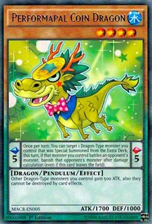Performapal Coin Dragon [MACR-EN005] Rare | The Time Vault CA