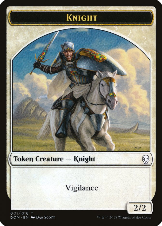 Knight (001/016) [Dominaria Tokens] | The Time Vault CA