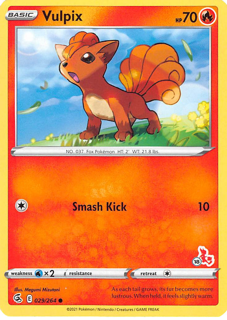 Vulpix (029/264) (Cinderace Stamp #18) [Battle Academy 2022] | The Time Vault CA