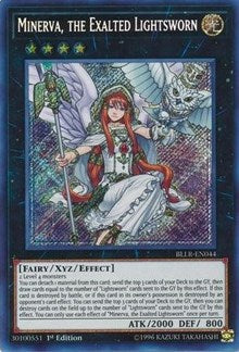 Minerva, the Exalted Lightsworn [BLLR-EN044] Secret Rare | The Time Vault CA