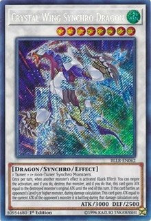 Crystal Wing Synchro Dragon [BLLR-EN062] Secret Rare | The Time Vault CA