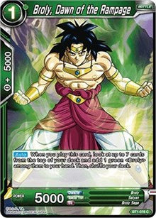 Broly, Dawn of the Rampage (2017) [BT1-076] | The Time Vault CA