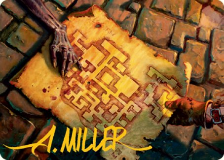 Dungeon Map Art Card (Gold-Stamped Signature) [Dungeons & Dragons: Adventures in the Forgotten Realms Art Series] | The Time Vault CA
