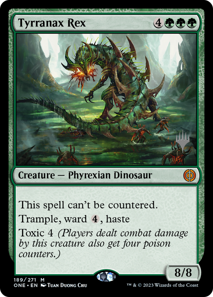 Tyrranax Rex (Promo Pack) [Phyrexia: All Will Be One Promos] | The Time Vault CA