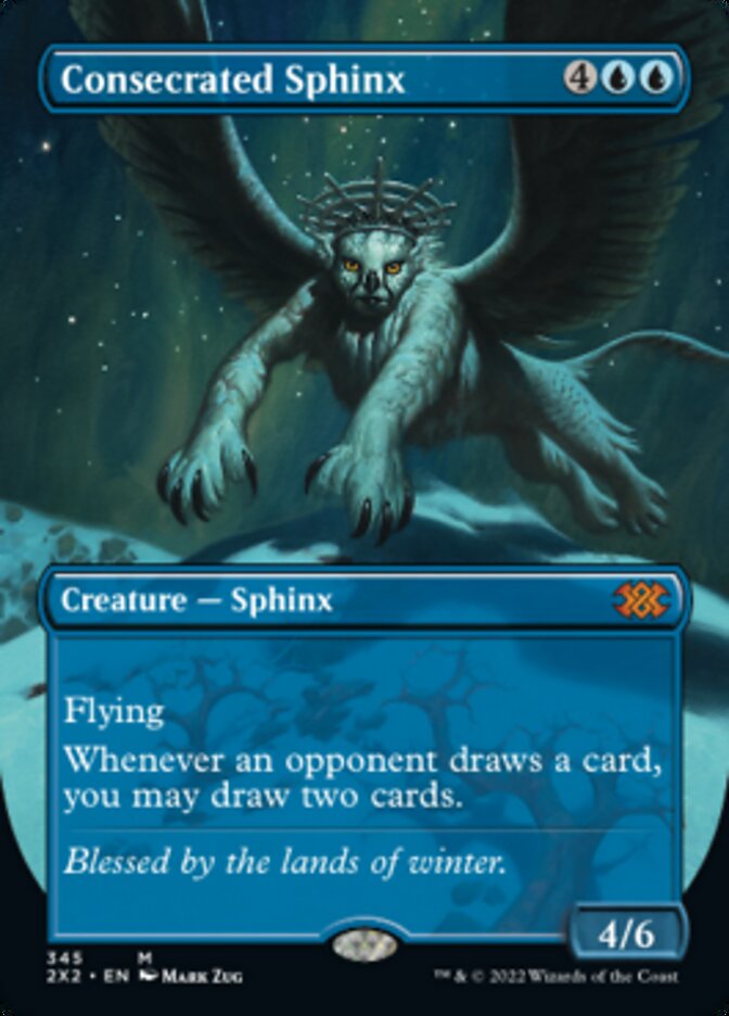 Consecrated Sphinx (Borderless Alternate Art) [Double Masters 2022] | The Time Vault CA