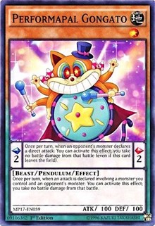 Performapal Gongato [MP17-EN059] Common | The Time Vault CA