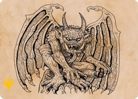 Cloister Gargoyle (Showcase) Art Card (Gold-Stamped Signature) [Dungeons & Dragons: Adventures in the Forgotten Realms Art Series] | The Time Vault CA