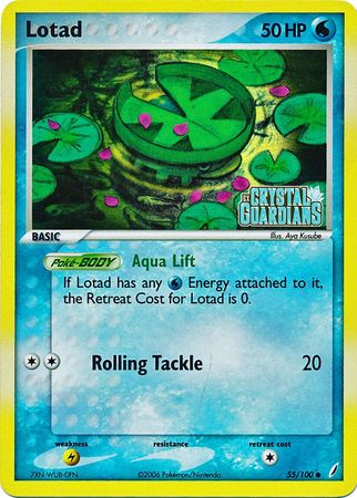 Lotad (55/100) (Stamped) [EX: Crystal Guardians] | The Time Vault CA