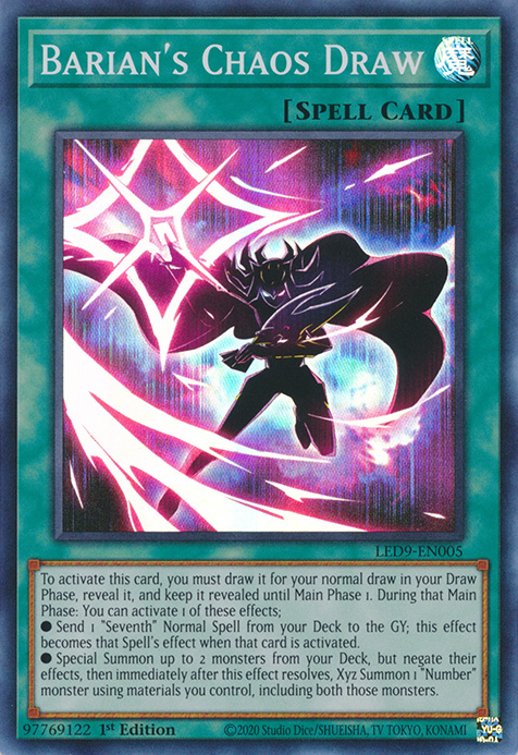 Barian's Chaos Draw [LED9-EN005] Super Rare | The Time Vault CA