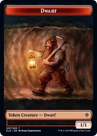 Dwarf // Food (16) Double-sided Token [Throne of Eldraine Tokens] | The Time Vault CA