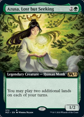 Azusa, Lost but Seeking (Extended Art) [Core Set 2021] | The Time Vault CA