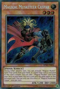 Magical Musketeer Caspar [SPWA-EN016] Secret Rare | The Time Vault CA