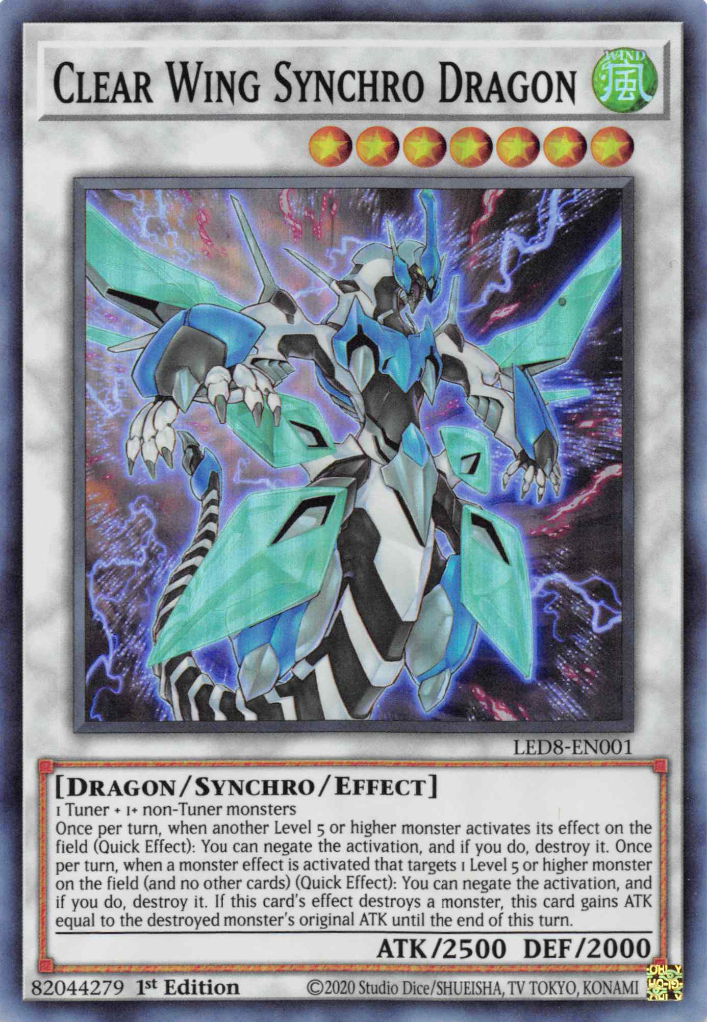 Clear Wing Synchro Dragon [LED8-EN001] Super Rare | The Time Vault CA