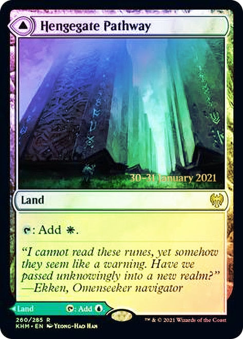 Hengegate Pathway // Mistgate Pathway  [Kaldheim Prerelease Promos] | The Time Vault CA