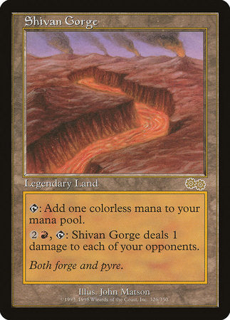 Shivan Gorge [Urza's Saga] | The Time Vault CA