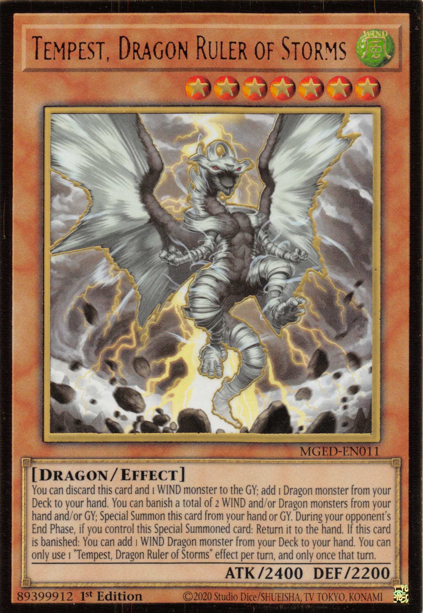 Tempest, Dragon Ruler of Storms [MGED-EN011] Gold Rare | The Time Vault CA