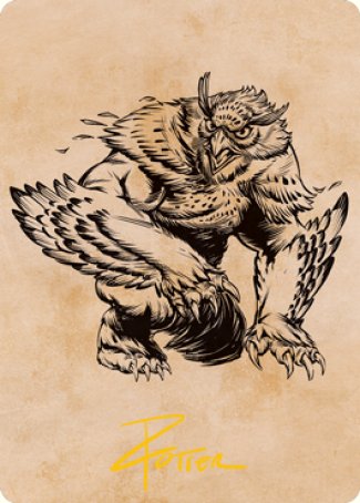 Owlbear (Showcase) Art Card (Gold-Stamped Signature) [Dungeons & Dragons: Adventures in the Forgotten Realms Art Series] | The Time Vault CA