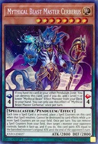 Mythical Beast Master Cerberus [EXFO-EN027] Secret Rare | The Time Vault CA