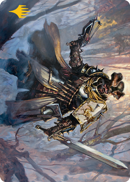 Brutal Cathar Art Card (Gold-Stamped Signature) [Innistrad: Midnight Hunt Art Series] | The Time Vault CA