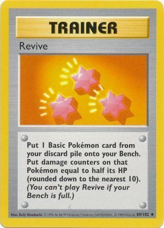 Revive (89/102) [Base Set Shadowless Unlimited] | The Time Vault CA