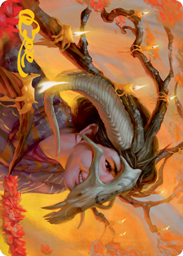Hedgewitch's Mask Art Card (Gold-Stamped Signature) [Innistrad: Midnight Hunt Art Series] | The Time Vault CA