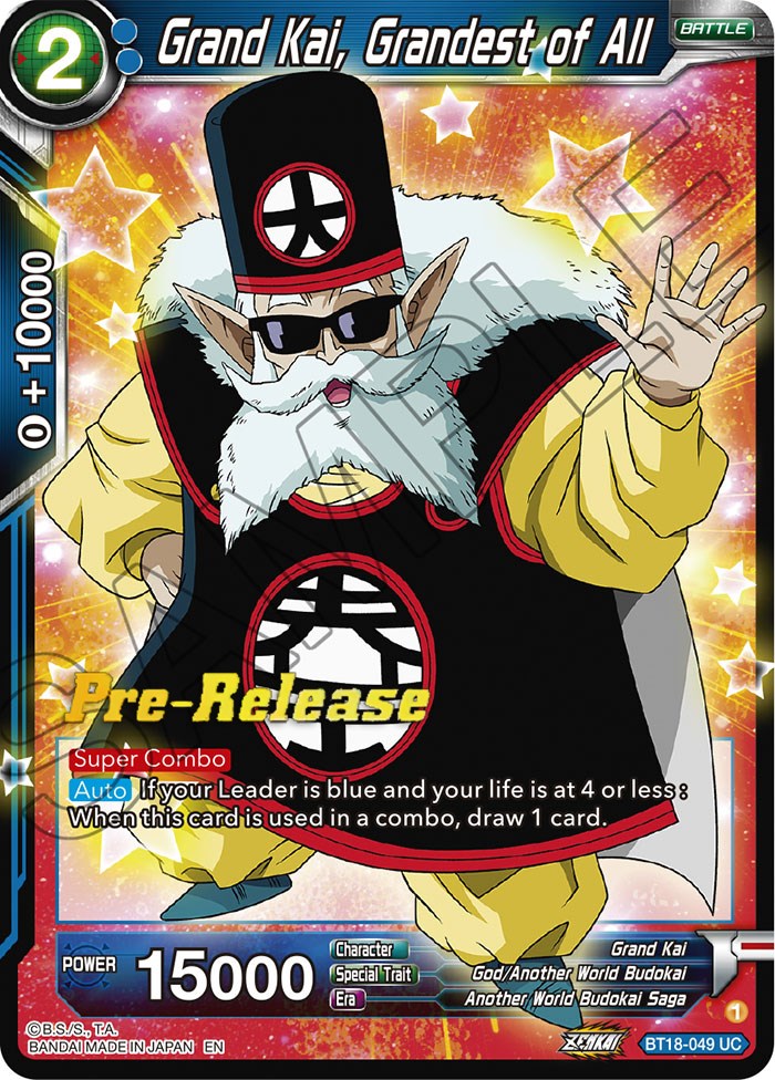 Grand Kai, Grandest of All (BT18-049) [Dawn of the Z-Legends Prerelease Promos] | The Time Vault CA