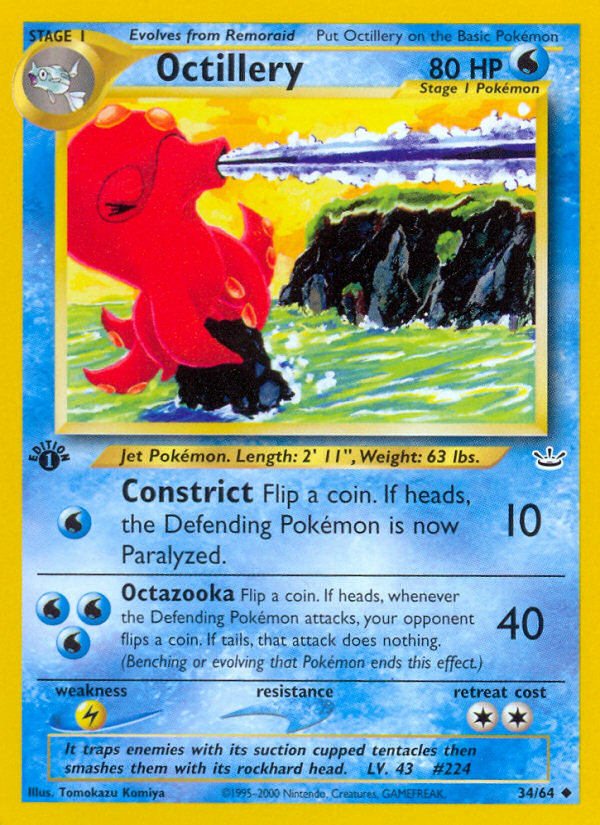 Octillery (34/64) [Neo Revelation 1st Edition] | The Time Vault CA