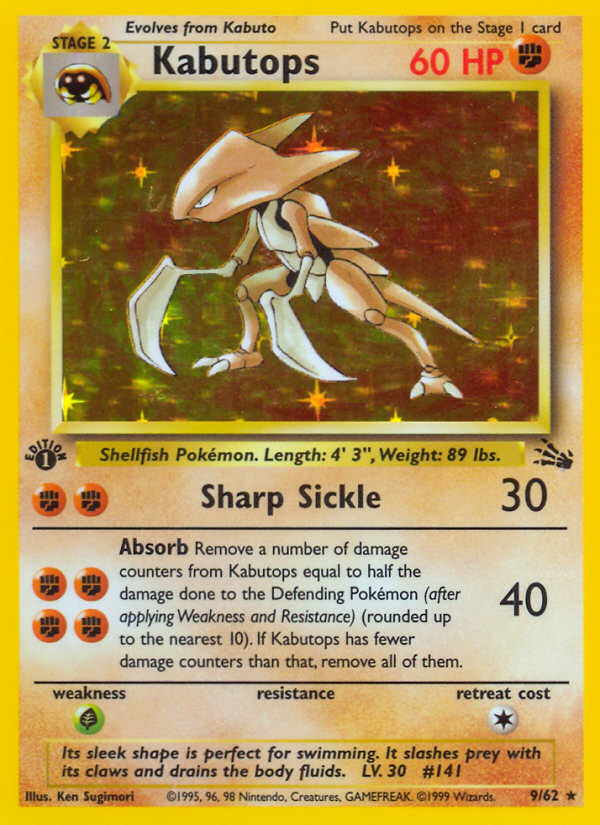 Kabutops (9/62) [Fossil 1st Edition] | The Time Vault CA