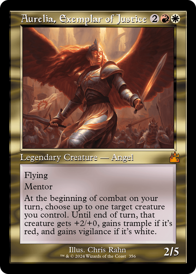 Aurelia, Exemplar of Justice (Retro) [Ravnica Remastered] | The Time Vault CA