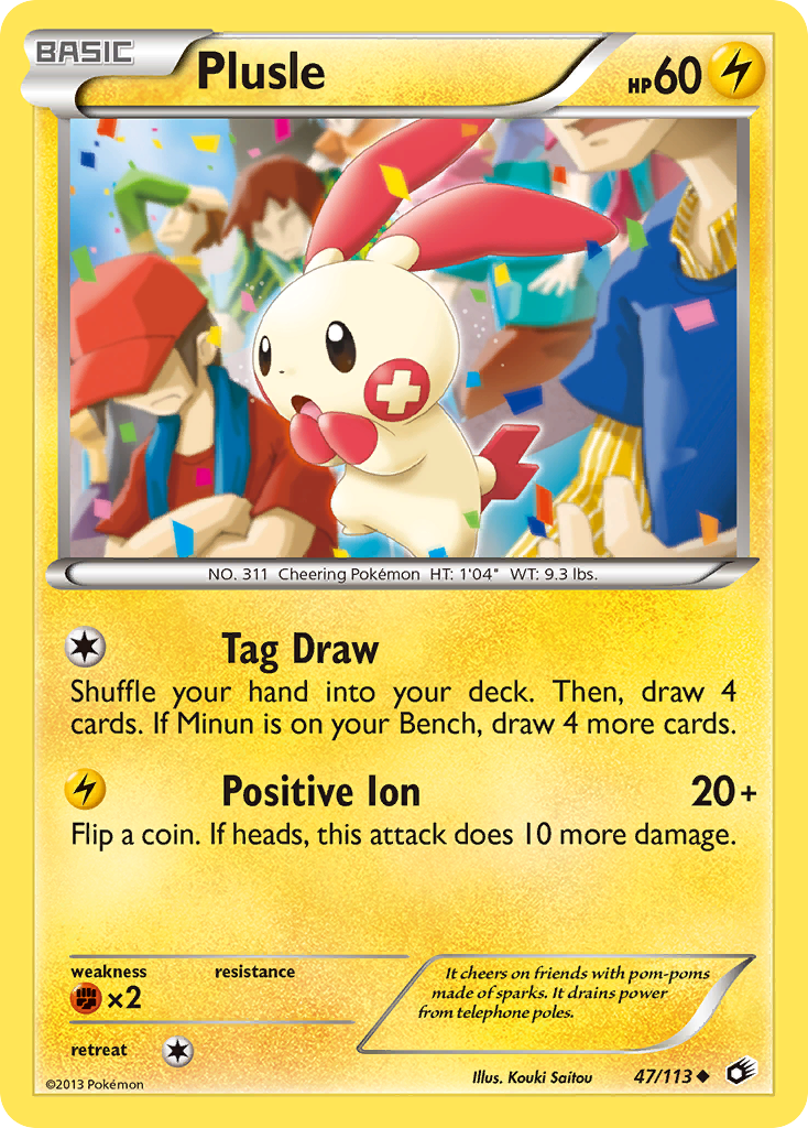 Plusle (47/113) [Black & White: Legendary Treasures] | The Time Vault CA